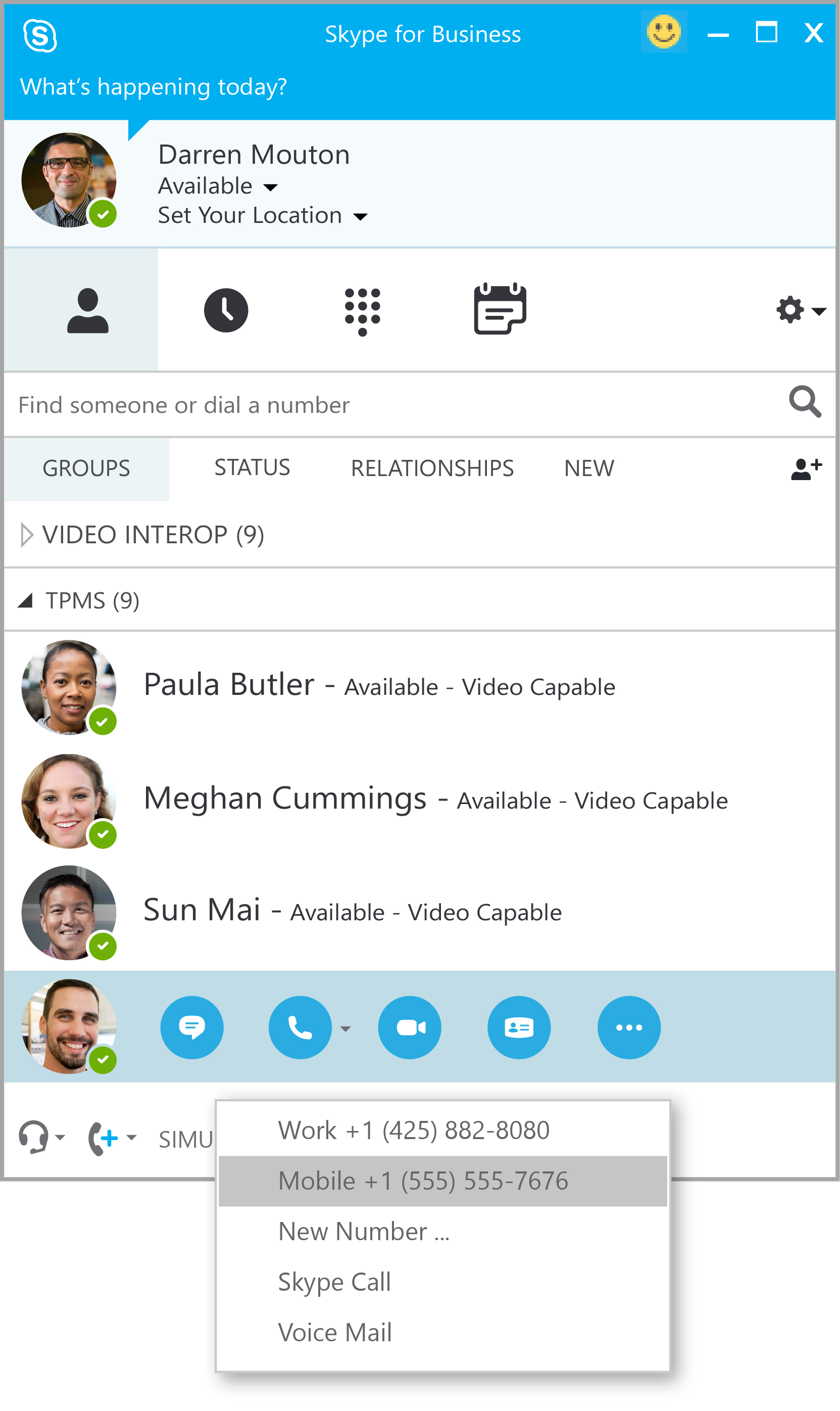 SkypeBusiness_Contact-list-with-rollover-dropdown