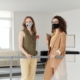 Office workers in masks