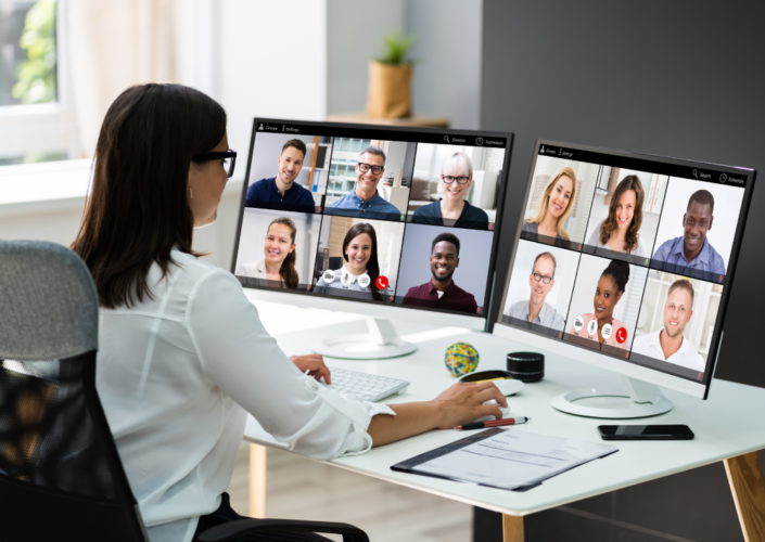 Person on a video call