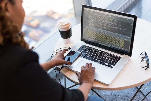 Image by Christina Morillo  https://www.pexels.com/photo/black-and-silver-laptop-computer-on-round-brown-wooden-table-1181243/ 